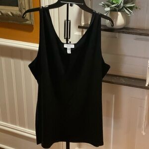 Susan Graver Elegant Black Sleeveless Top